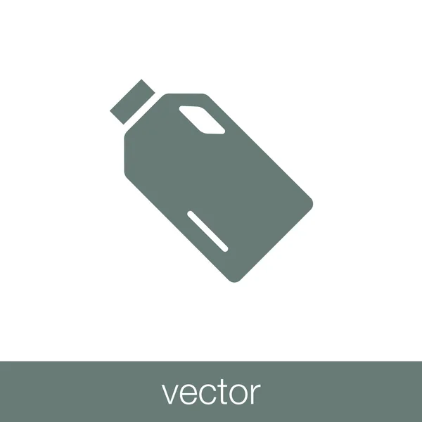 Plastic bottle concept icon. Stock illustration flat design icon — Stock Vector