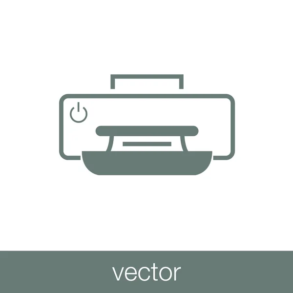 Icône de concept d'imprimante. Illustration de stock icône design plat . — Image vectorielle
