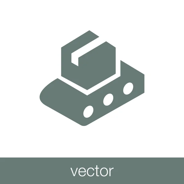 Línea de producción icono concepto . — Vector de stock
