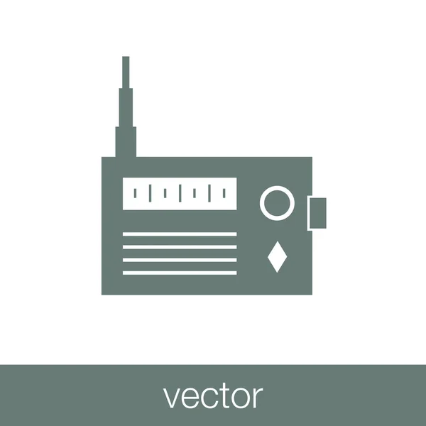 Radio Silhouette Konzept-Ikone. Stock Illustration flache Design-Ikone. — Stockvektor