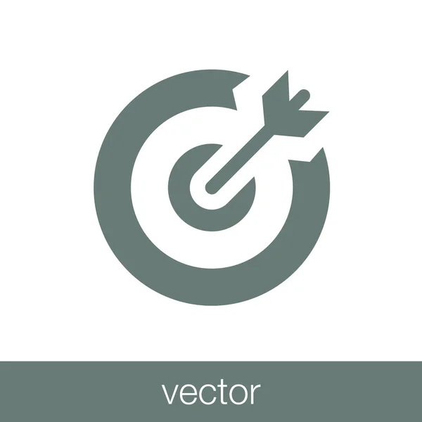 Cible - Bouton - Illustration de stock - Concept de marché cible ico — Image vectorielle