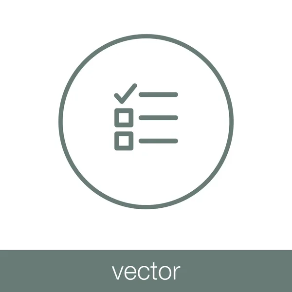 Illustration de stock - icône de la liste des tâches - icône de la liste de vérification — Image vectorielle