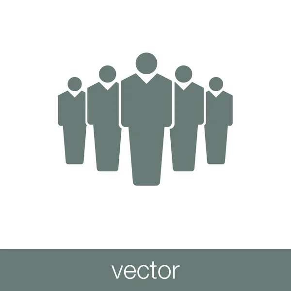 Stock Illustration - Icono de concepto de equipo - Icono de concepto de trabajo en equipo — Vector de stock