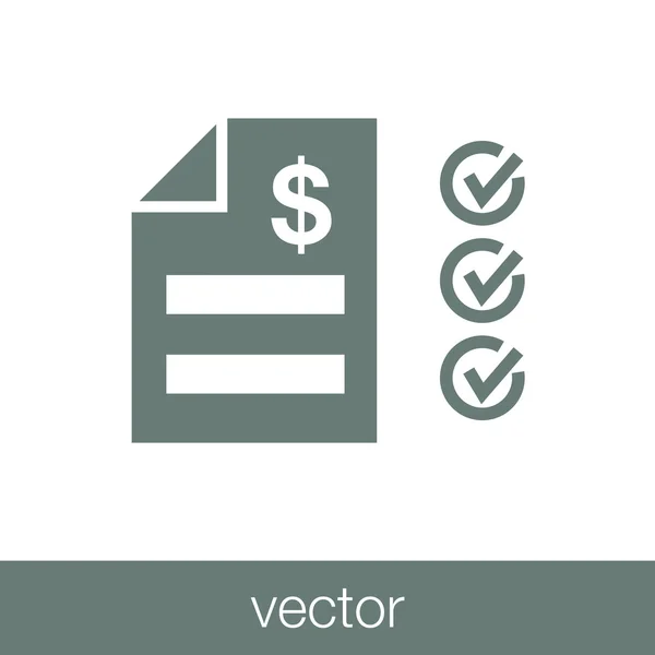 Icon declaração fiscal - Conceito para negócios e finanças. Conceitos para impostos, finanças, contabilidade, contabilidade, negócios, mercado etc. . — Vetor de Stock