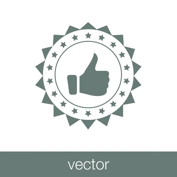 Testimonios - insignia con el icono cintas — Vector de stock