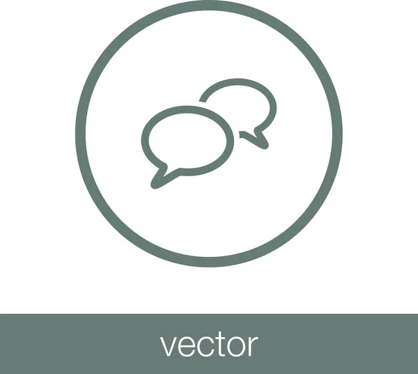 Chat icono plano — Vector de stock