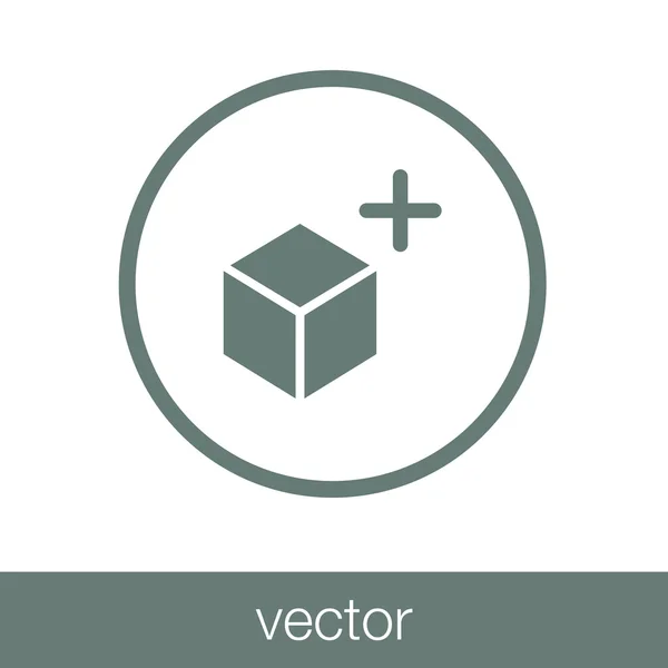 Icono de concepto Lightbox. Stock ilustración caja de diseño plano y pl — Vector de stock