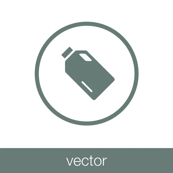 Ícone de conceito de garrafa de plástico. Ícone de design plano de ilustração de estoque — Vetor de Stock