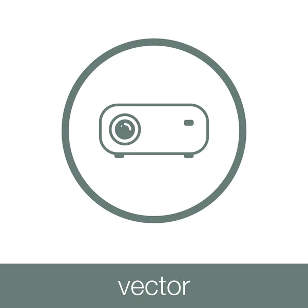 Icono del concepto de presentación. Icono del concepto del proyector. Acciones ilustr — Vector de stock