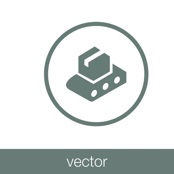 Gyártósor koncepció ikon. — Stock Vector