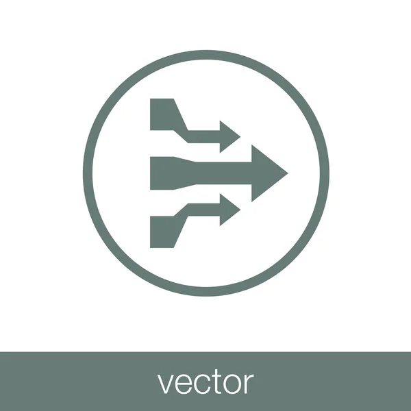 Moving forward task arrow chart — Stock Vector