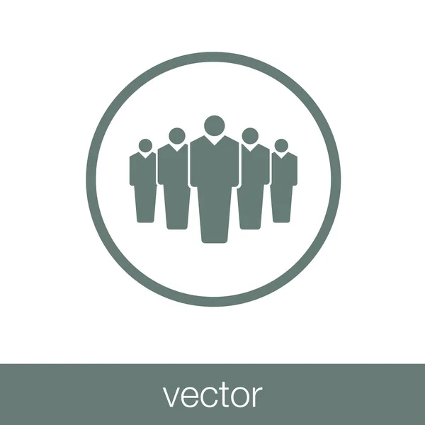 Icono de concepto de equipo - Icono de concepto de trabajo en equipo — Vector de stock