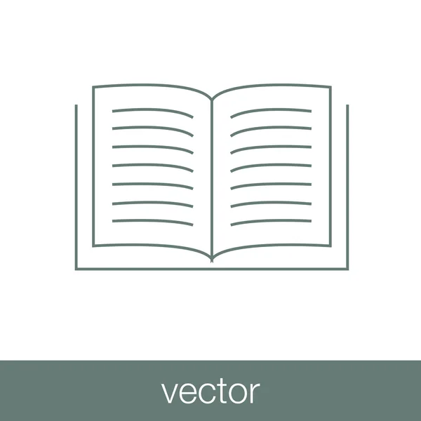 Icono del libro - Ilustración de stock . — Vector de stock