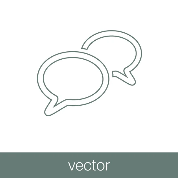 Chat-Flat-Symbol — Stockvektor