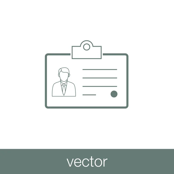 Icono de tarjeta de invitado. Icono de diseño plano de ilustración Stock . — Vector de stock