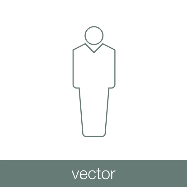 Figura humana - Botón - Icono de figura humana. Ilustración de stock fl — Vector de stock