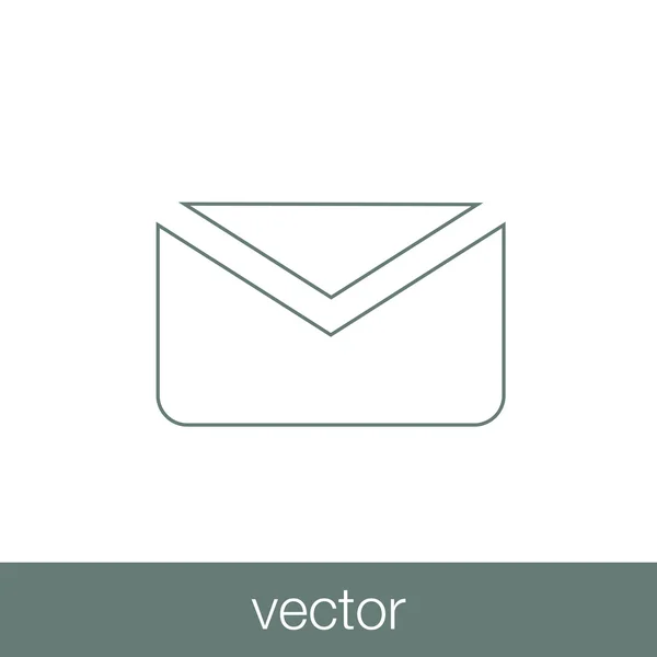 Posteingang - Briefumschlag-Symbol, Vektorabbildung. Flache Bauweise — Stockvektor