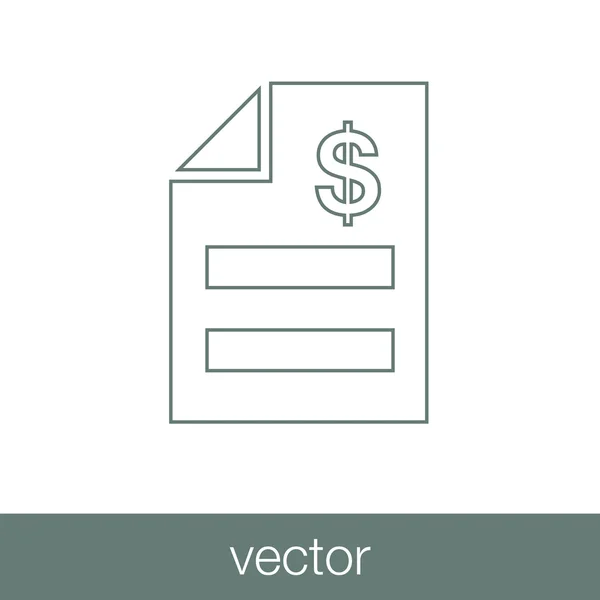 Conceptul facturii. factura icon — Vector de stoc