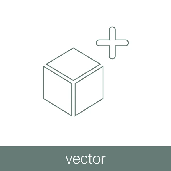 Icono de concepto Lightbox. Stock ilustración caja de diseño plano y pl — Vector de stock