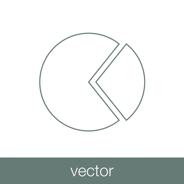 Verschillende grote stukken van-cirkeldiagram. Markt analyse concept ico — Stockvector