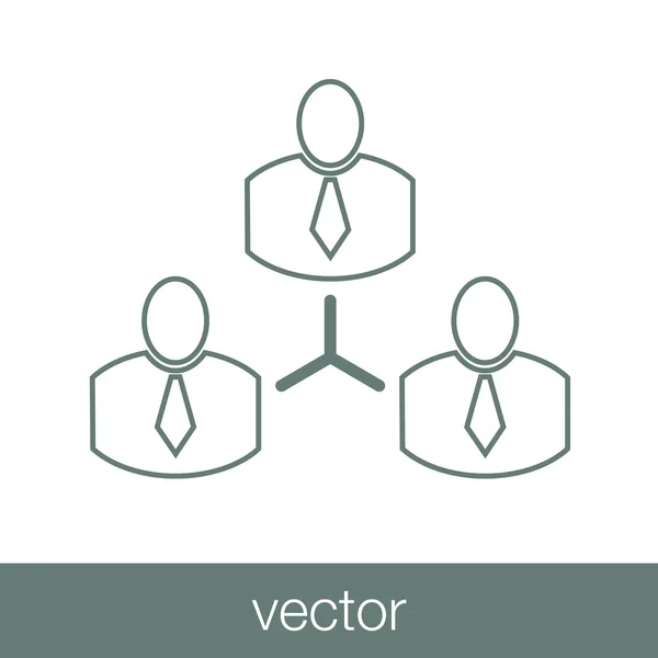 Abstrakt bild ikon med komplexa business network. Affä — Stock vektor