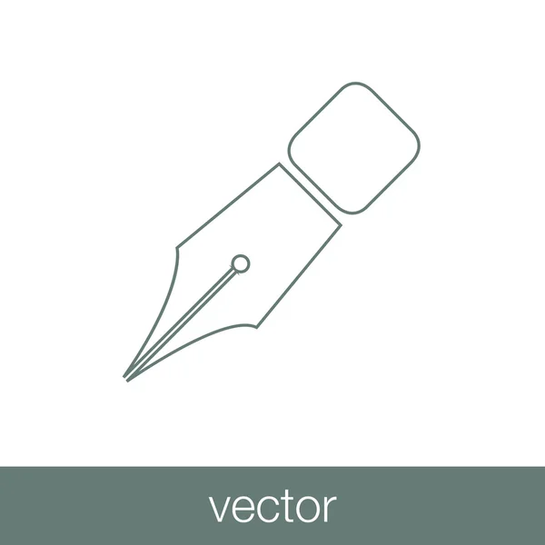 Stift-Werkzeug Silhouette-Konzept. alte Schreibfedern. — Stockvektor