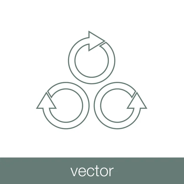 Icona concettuale dei processi paralleli. Illustrazione stock design piatto — Vettoriale Stock