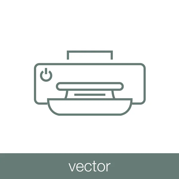 Icono de concepto de impresora. Icono de diseño plano de ilustración Stock . — Vector de stock