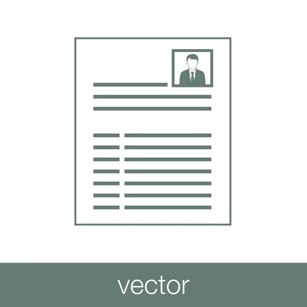 Minimalistische CV concept pictogram. — Stockvector