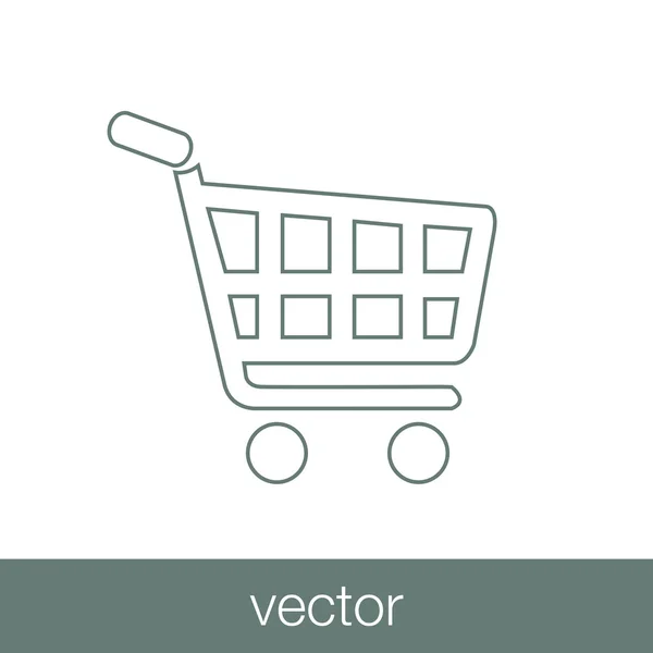 Shopping Cart - Button - Shopping Cart Concept icon. Stock illustration flat design icon. — Stock Vector