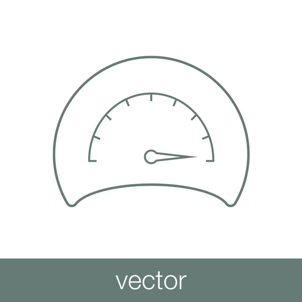 Prędkość - przycisk - czas ilustracja - obrotomierz ikona - prędkość ikona — Wektor stockowy