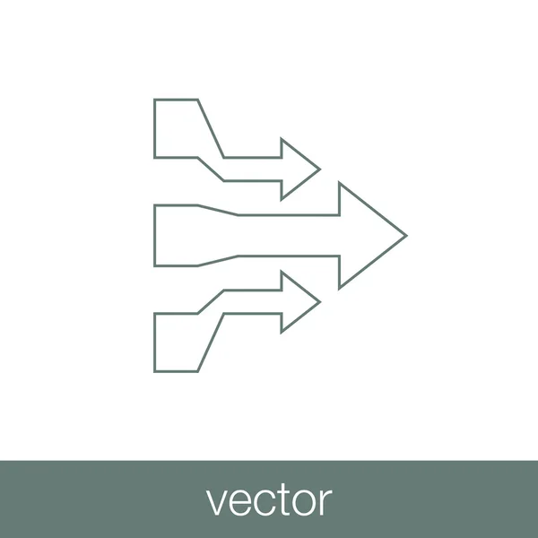 Mozgó továbbít feladat nyíl diagram — Stock Vector