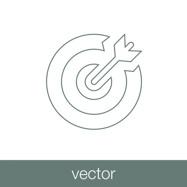 Ziel - Button - Stock Illustration - Target-Markt-Konzept-ico — Stockvektor