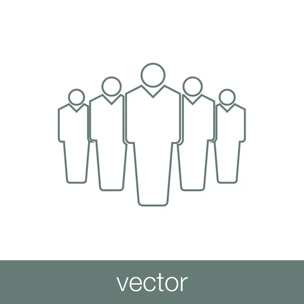 Stock Illustration - Icono de concepto de equipo - Icono de concepto de trabajo en equipo — Archivo Imágenes Vectoriales