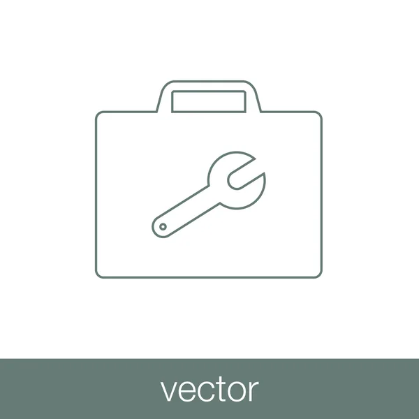 Ilustración de una caja de herramientas para profesionales . — Vector de stock