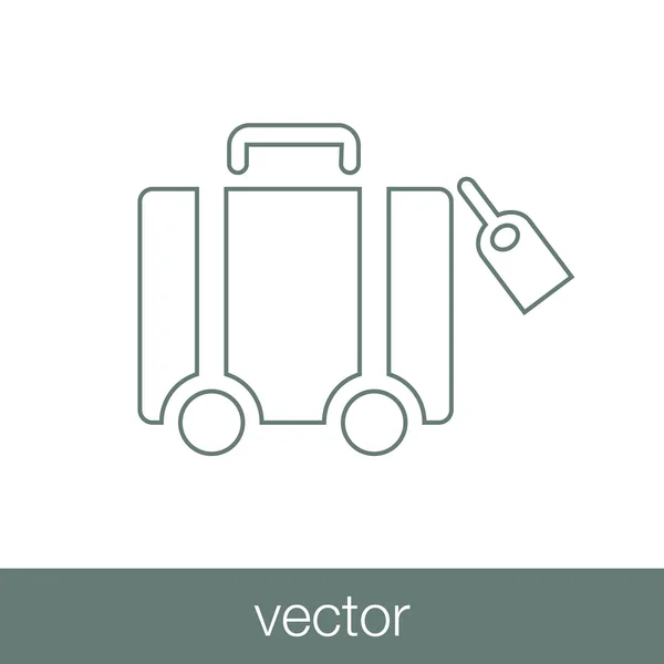 Utazás - gomb - Stock illusztráció - utazási koncepció ikon - lug — Stock Vector