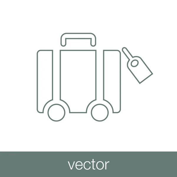 Viagens - Botão - Stock Illustration - Ícone de conceito de viagem - lug — Vetor de Stock