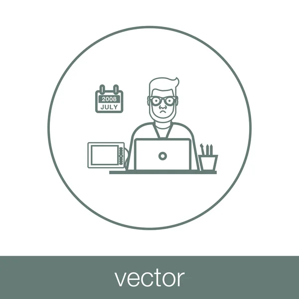 Graphiste - Bouton - Graphiste. Illustration de stock — Image vectorielle