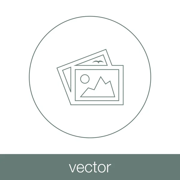 Obraz - tlačítka - ikona fotografie obrázek. Skladem ilustrace plochý de — Stockový vektor