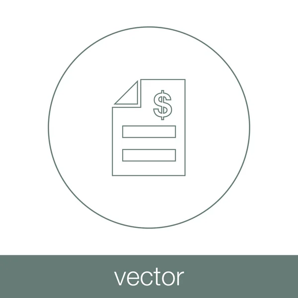 Concepto de factura. icono de factura — Archivo Imágenes Vectoriales