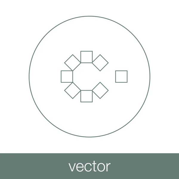 Ícone de conceito de integração. Ícones de caixas. Estoque Ilustração plana d — Vetor de Stock