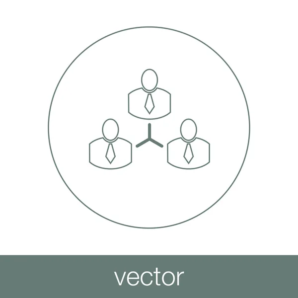 Abstrakt bild ikon med komplexa business network. Affä — Stock vektor