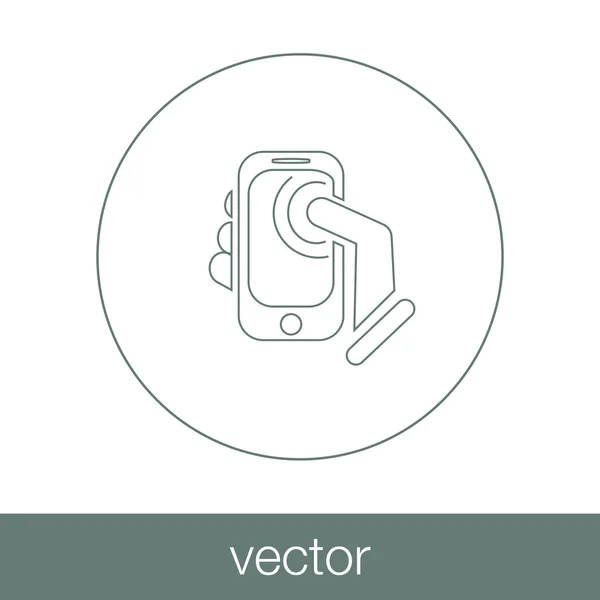 Handy-Touchscreen-Benachrichtigungen Konzept-Symbol. Touchscreen — Stockvektor