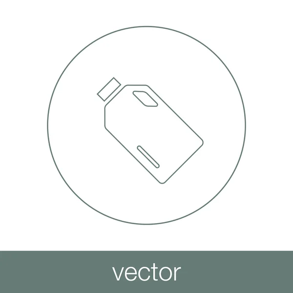 Icono de concepto de botella de plástico. Icono de diseño plano de ilustración Stock — Vector de stock