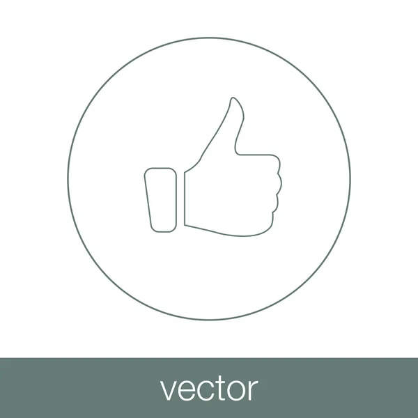 Ilustración de retroalimentación positiva con el icono de pulgares hacia arriba . — Vector de stock