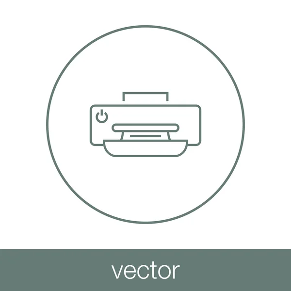 Иконка концепции принтера. Иконка с плоским рисунком . — стоковый вектор