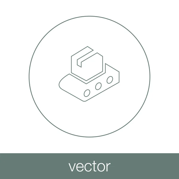 Línea de producción icono concepto . — Vector de stock