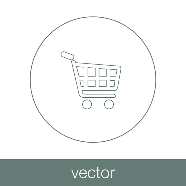 Panier - Bouton - Icône Concept panier. Illustration de stock icône design plat . — Image vectorielle