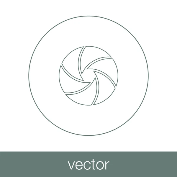 Icono de concepto de obturador de cámara. Icono de diseño plano de ilustración Stock — Vector de stock