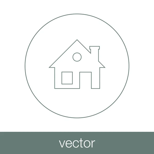 Casa pequeña - RELLENAR PETROL — Vector de stock